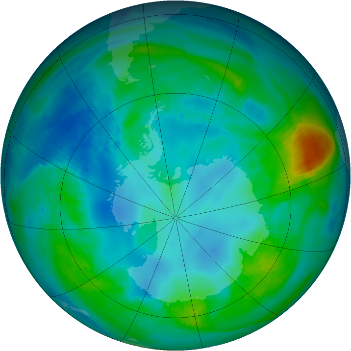 Antarctic ozone map for 06 May 1984